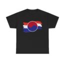 Unisex Heavy Cotton Tee - Korean Flag Inspired Design - Perfect for Cultural Celebrations and Casual Wear