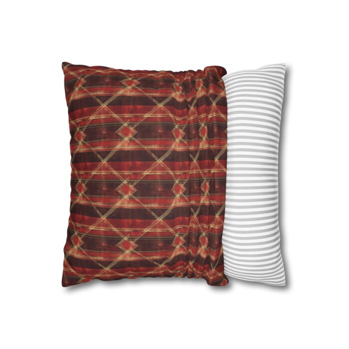 Sparkly red hues Faux Suede Square Pillowcase - Image 2