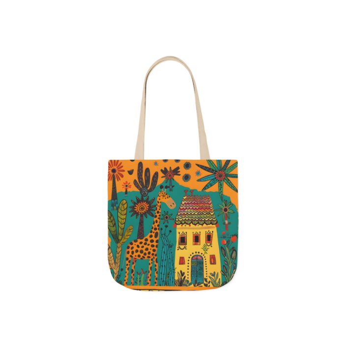 The giraffe that lives in my house Canvas Tote Bag, 5-Color Straps