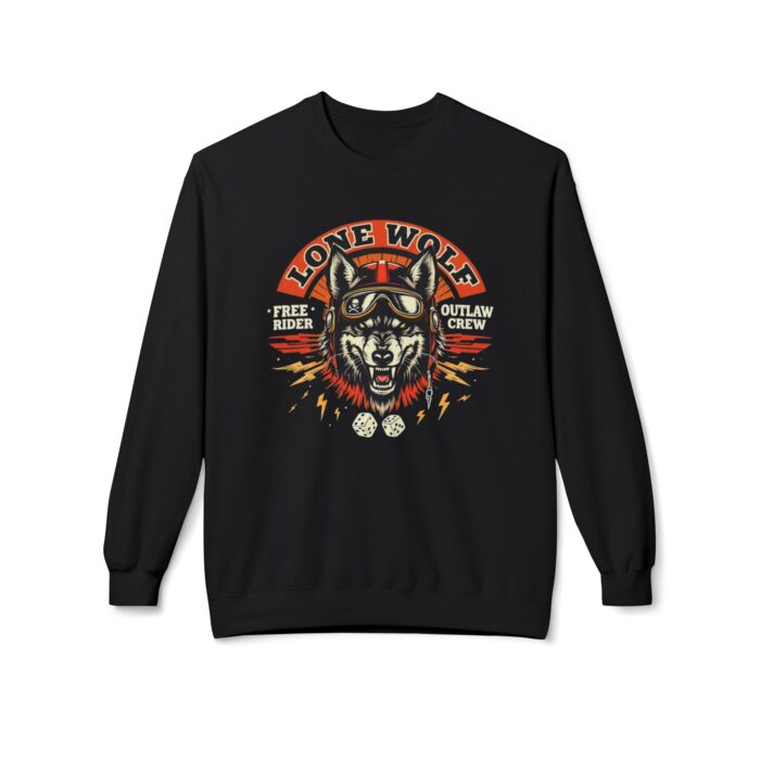 Lone Wolf Unisex Midweight Softstyle Fleece Crewneck Sweatshirt - Image 5