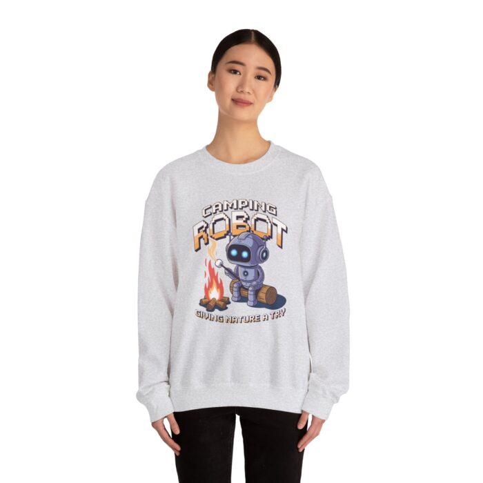 Camping robot Unisex Heavy Blend™ Crewneck Sweatshirt - Image 4