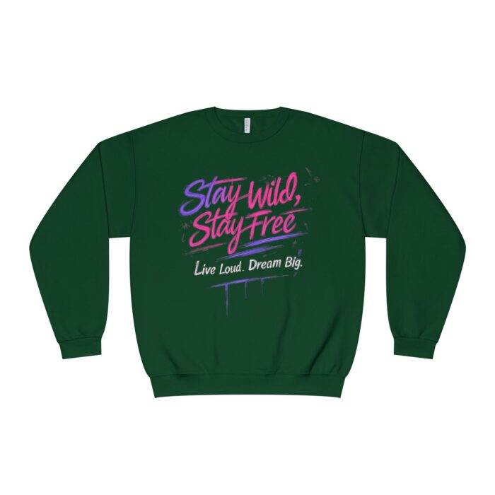 Stay wild Stay free Unisex NuBlend® Crewneck Sweatshirt - Image 9