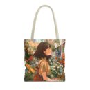 Girl and Flower Shop Tote Bag (AOP)