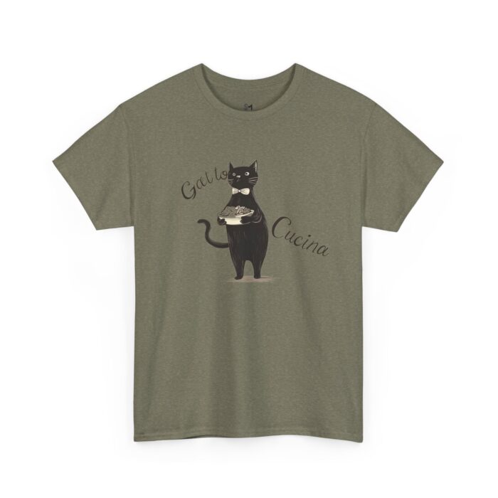 Gatto e Cucina Unisex Heavy Cotton Tee - Image 3