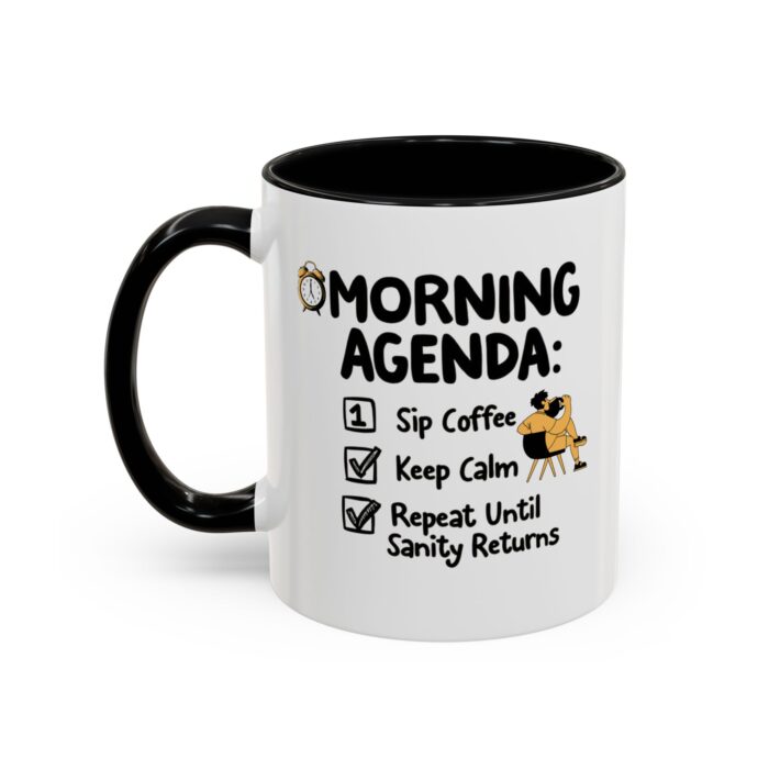 Morning Agenda Accent Coffee Mug (11, 15oz) - Image 3