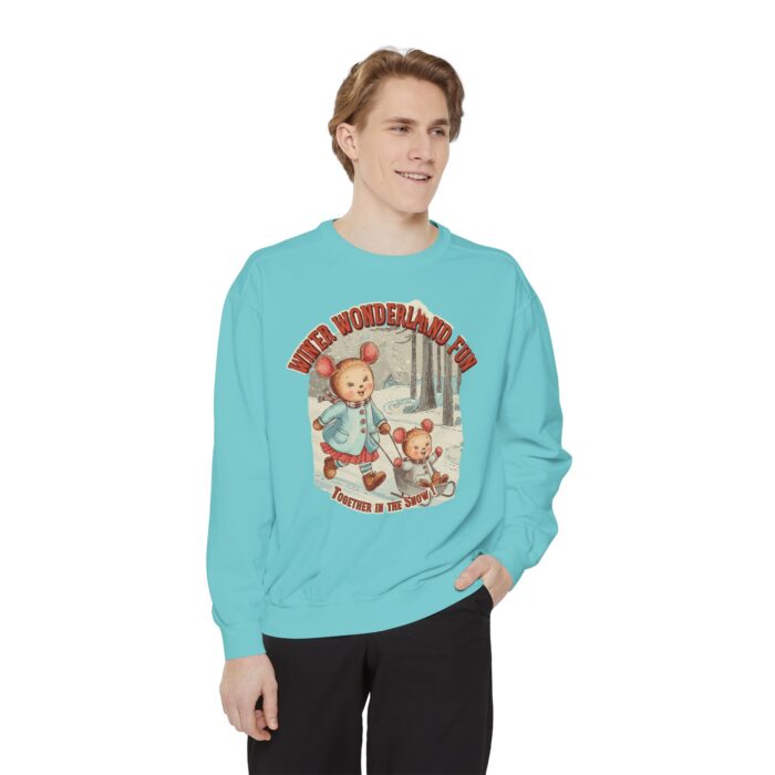 Winter wonderland fun Unisex Garment-Dyed Sweatshirt - Image 15