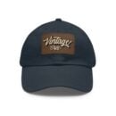 Vintage style Hat with Leather Patch (Rectangle)
