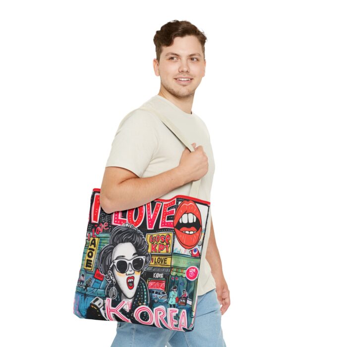 I love Korea Tote Bag (AOP) - Image 47