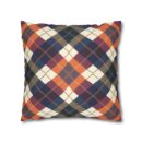 Warm Harvest Argyle Spun Polyester Square Pillowcase