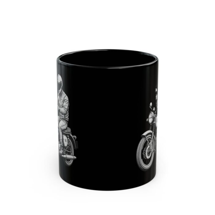 Motorcycle Rider with Coffee Black Mug (11oz, 15oz) - Image 2
