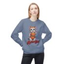 Retro Cat Unisex Midweight Softstyle Fleece Crewneck Sweatshirt