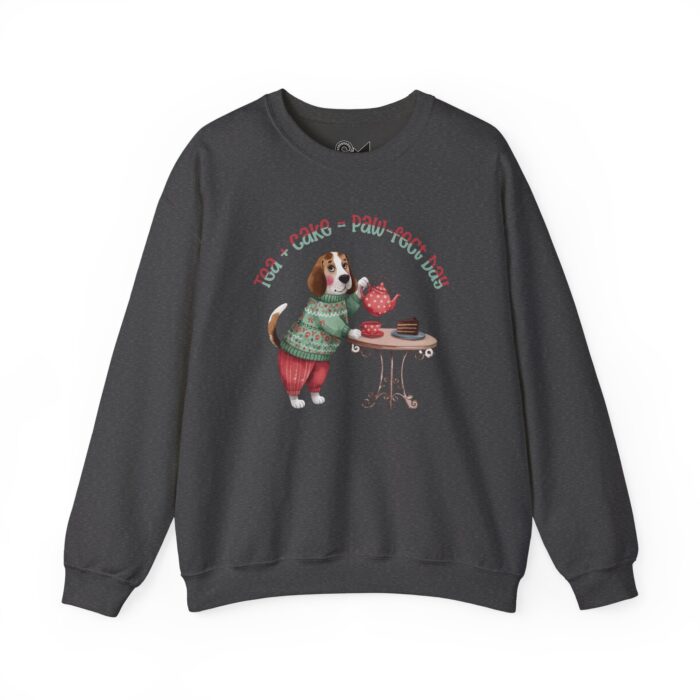 Tea + Cake = Paw-fect Day Unisex Heavy Blend™ Crewneck Sweatshirt - Image 17