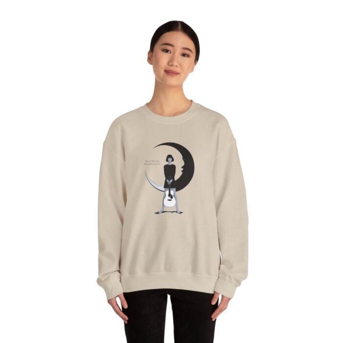 Silent Strings, Moonlit Dreams Unisex Heavy Blend™ Crewneck Sweatshirt - Image 8