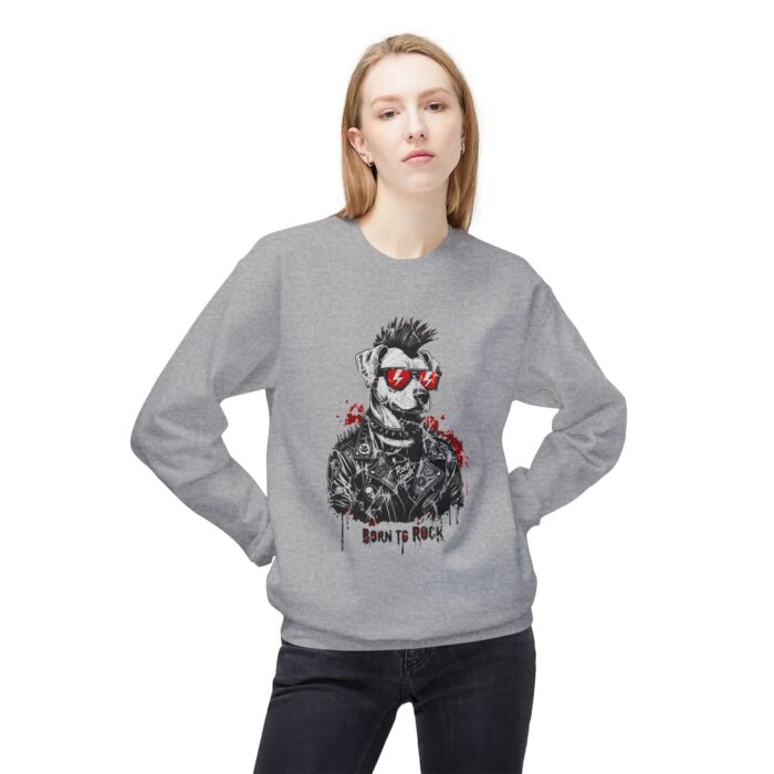 Born to rock Unisex Midweight Softstyle Fleece Crewneck Sweatshirt - Image 7