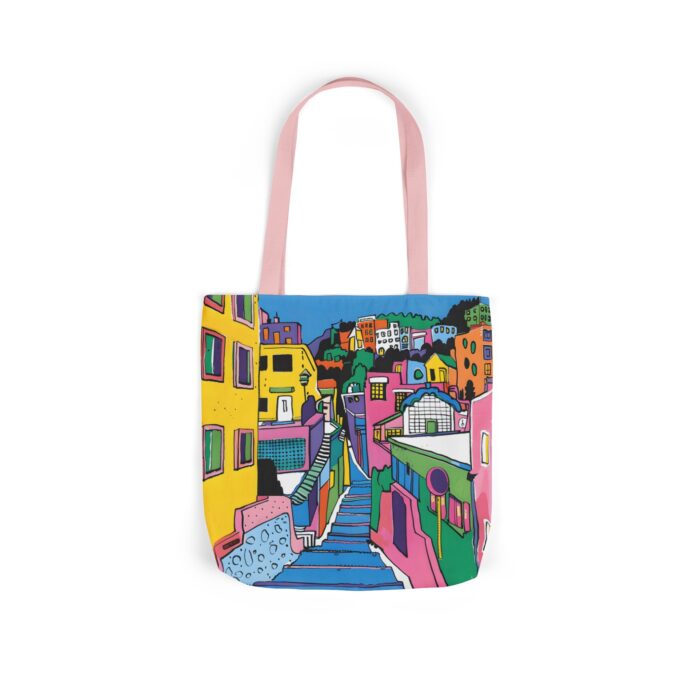 The hillside village in Korea Canvas Tote Bag, 5-Color Straps - Image 36