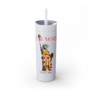 New York Glitter Skinny Tumbler with Straw, 20oz