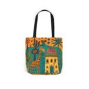 The giraffe that lives in my house Canvas Tote Bag, 5-Color Straps