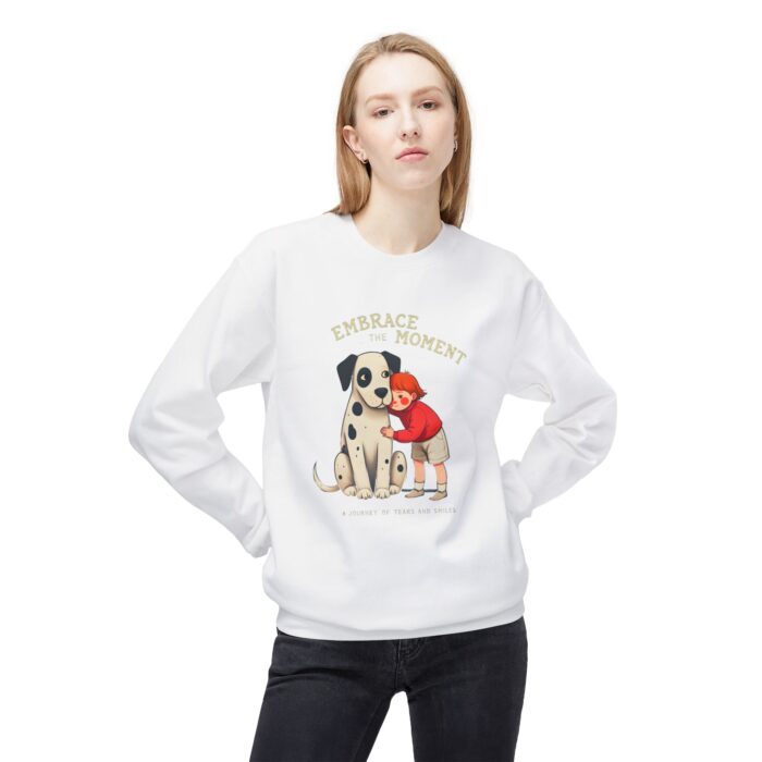 Embrace the moments Unisex Midweight Softstyle Fleece Crewneck Sweatshirt - Image 3