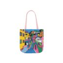 The hillside village in Korea Canvas Tote Bag, 5-Color Straps