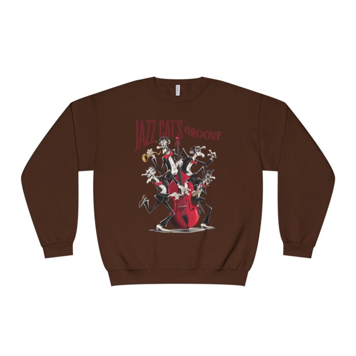 Jazz cat's groove Unisex NuBlend® Crewneck Sweatshirt - Image 17