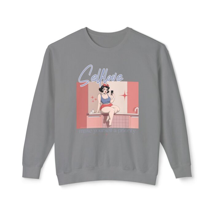 Make yourself a priority Unisex Lightweight Crewneck Sweatshirt - Image 5