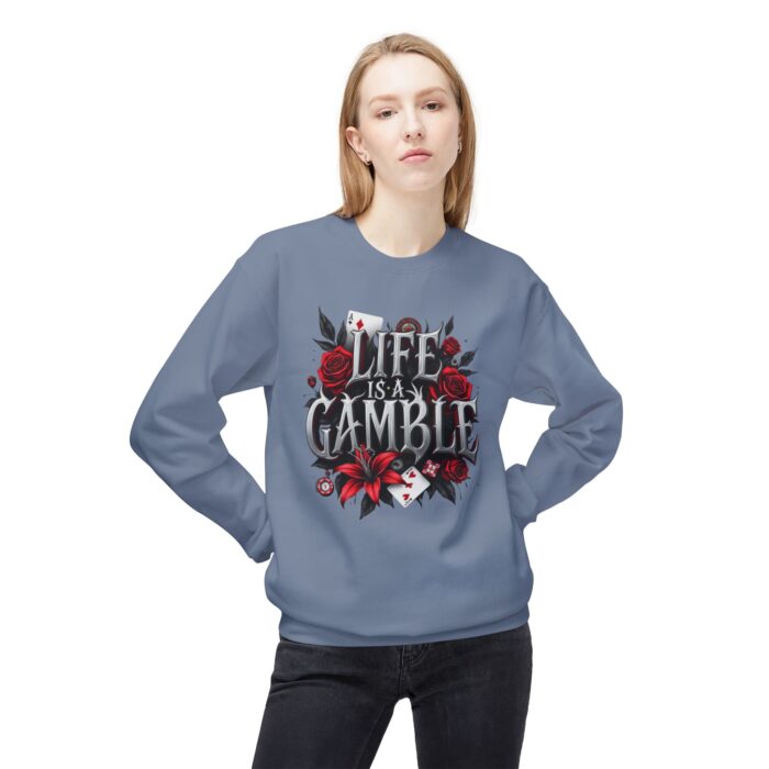 Life is a gamble Unisex Midweight Softstyle Fleece Crewneck Sweatshirt - Image 23