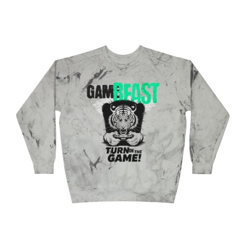 "meta_description": "Game Beast Unisex Color Blast Sweatshirt offers unique style with garment-dyed fleece. Stand out today!",