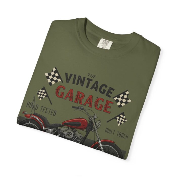 Vintage Garage Motorcycle T-Shirt - Road Tested & Built Tough for Bikers - Image 11
