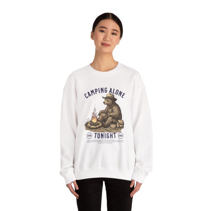 Camping alone Unisex Heavy Blend™ Crewneck Sweatshirt - Image 4