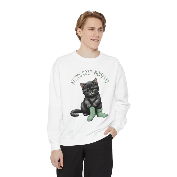 Kittt's cozy moment Unisex Garment-Dyed Sweatshirt - Image 3