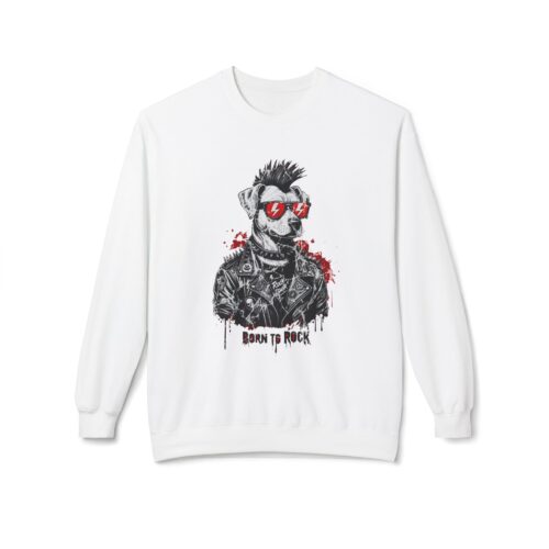 Born to rock Unisex Midweight Softstyle Fleece Crewneck Sweatshirt