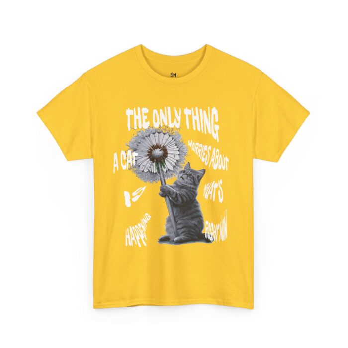 Cat worries Unisex Heavy Cotton Tee - Image 3