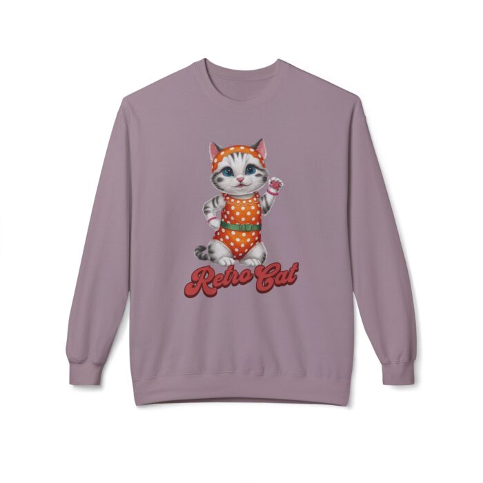 Retro Cat Unisex Midweight Softstyle Fleece Crewneck Sweatshirt - Image 33