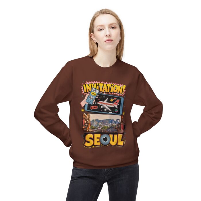 Invitation Seoul Unisex Midweight Softstyle Fleece Crewneck Sweatshirt - Image 3