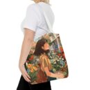 Girl and Flower Shop Tote Bag (AOP)