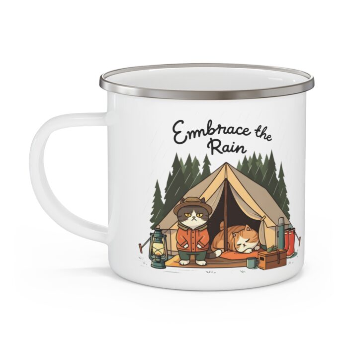 Embrace the rain Enamel Camping Mug - Image 3