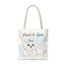Paws & Love Dog Tote Bag - Cute Pet Lover's Carryall