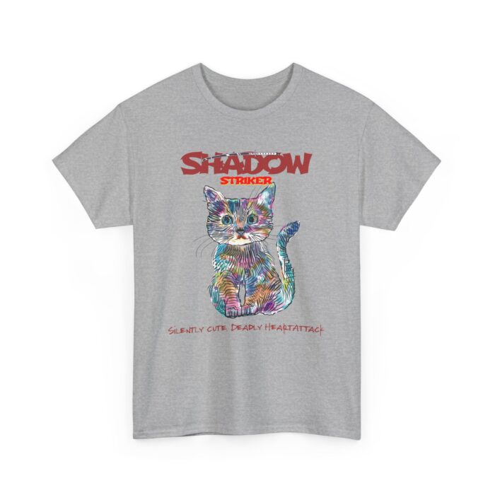 Shadow Cat Unisex Heavy Cotton Tee – Silently Cute, Deadly Design - Image 7