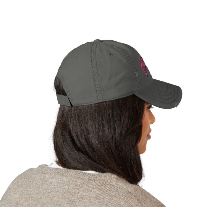 Korea Gangwondo Distressed Dad Hat with Embroidery - Image 4