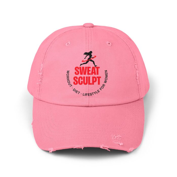 Sweat Sculpt Unisex Distressed Cap - Image 9