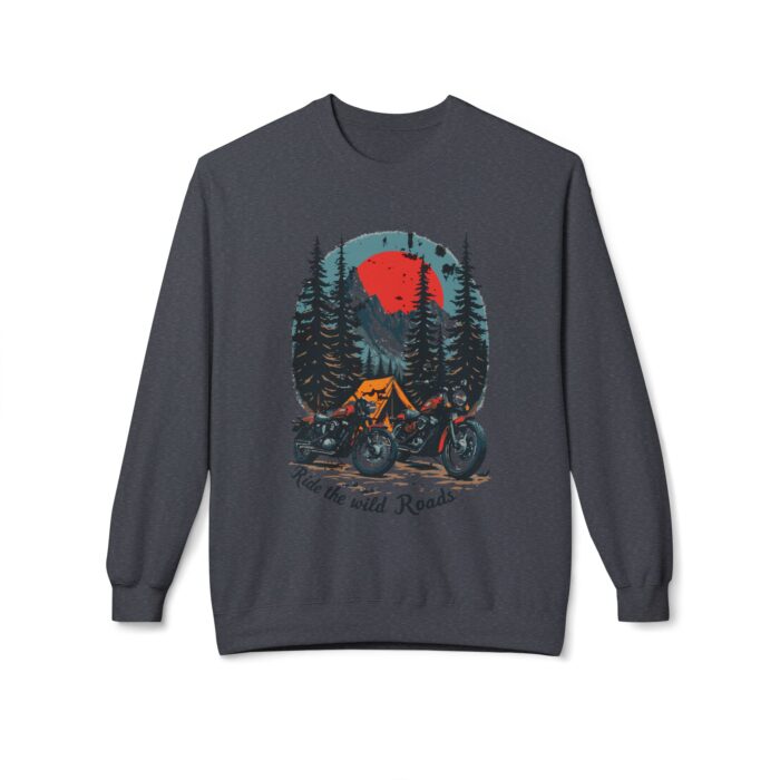 Ride the wild roads Unisex Midweight Softstyle Fleece Crewneck Sweatshirt - Image 9