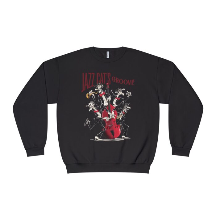 Jazz cat's groove Unisex NuBlend® Crewneck Sweatshirt - Image 9