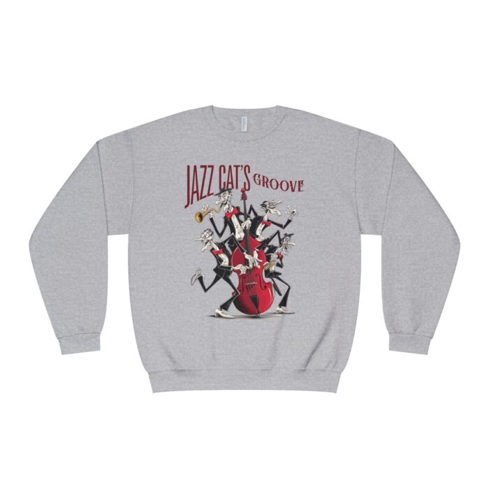 Jazz cat's groove Unisex NuBlend® Crewneck Sweatshirt - Image 25