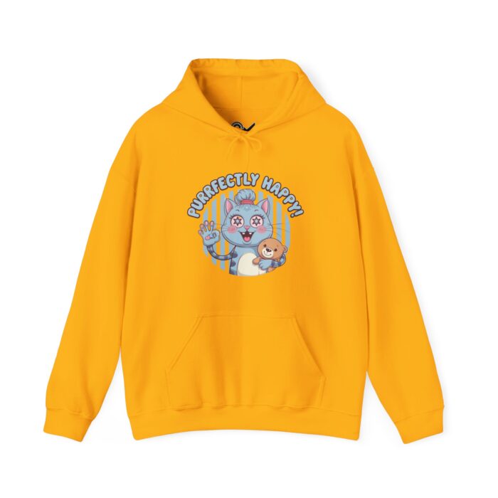 Purrfectly happy Unisex Heavy Blend™ Hooded Sweatshirt - Image 5