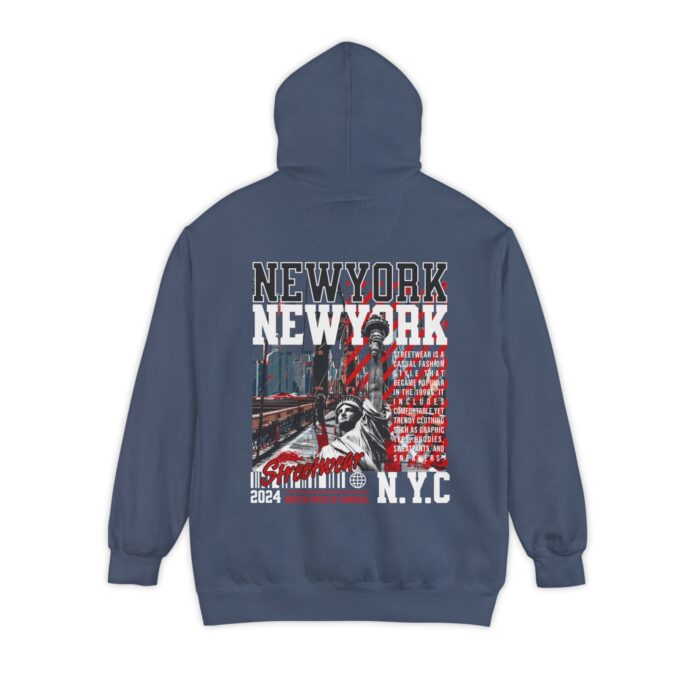 New York Streetwear Unisex Garment-Dyed Hoodie - Image 22