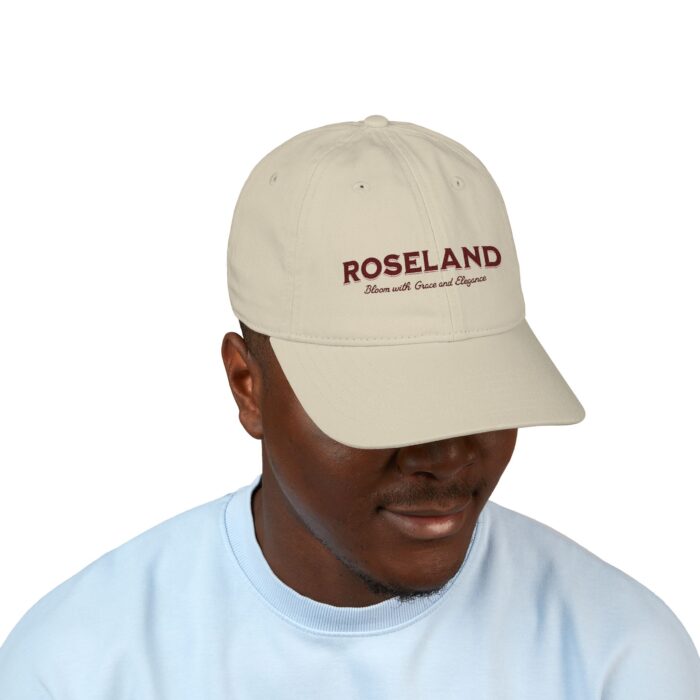 Embroidered Organic Baseball Cap - 'Roseland' with Grace and Elegance - Image 3