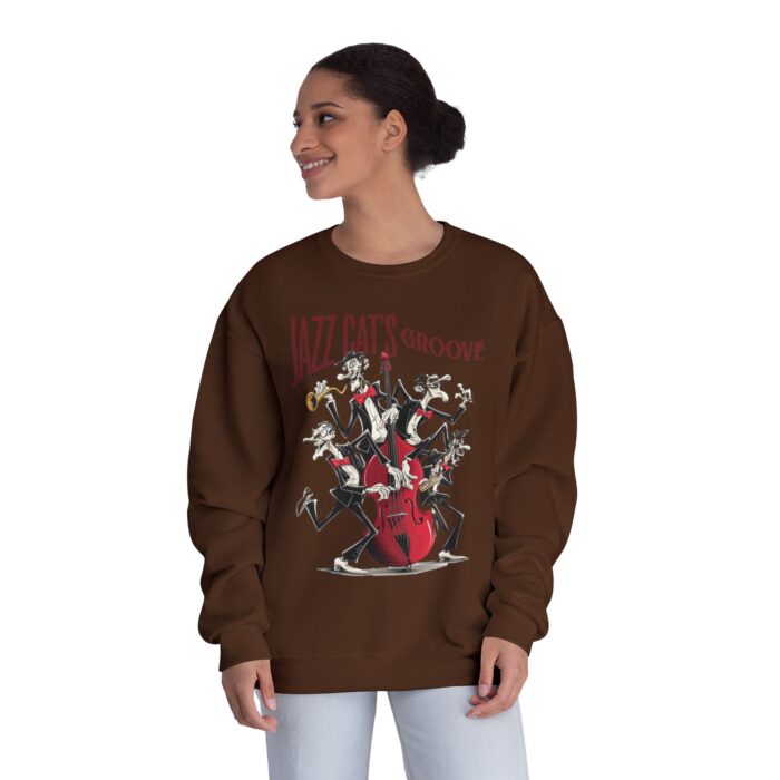 Jazz cat's groove Unisex NuBlend® Crewneck Sweatshirt - Image 20