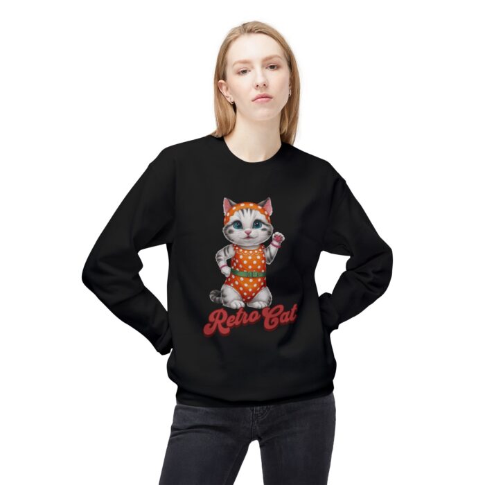 Retro Cat Unisex Midweight Softstyle Fleece Crewneck Sweatshirt - Image 11