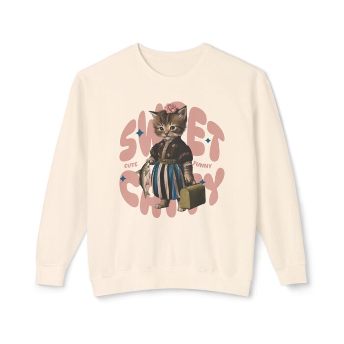Sweet Catty Unisex Lightweight Crewneck Sweatshirt - Image 5