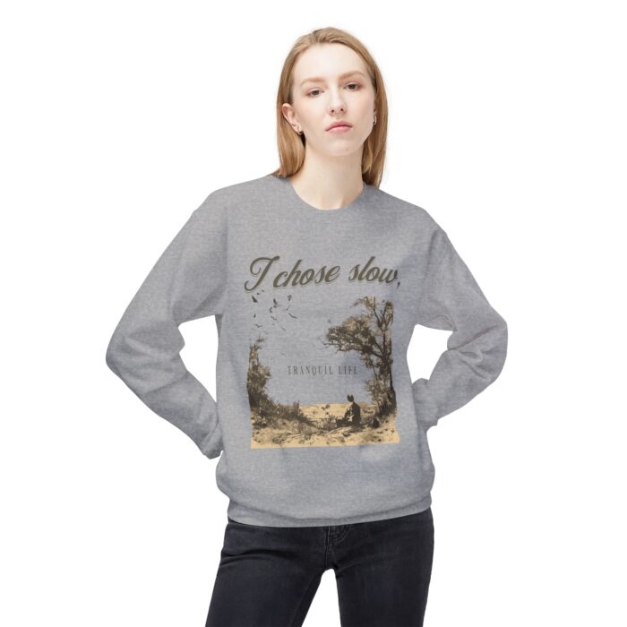 Slow tranquil life Unisex Midweight Softstyle Fleece Crewneck Sweatshirt - Image 11